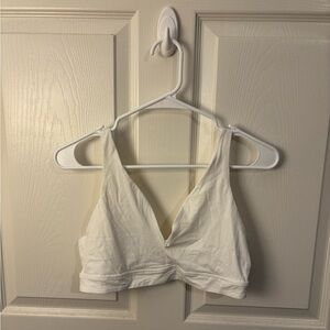 White V-Neck Bralette